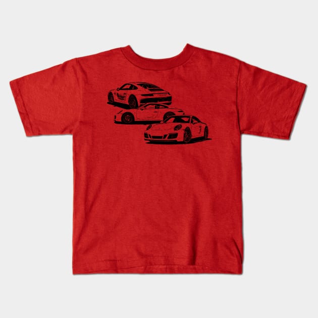 Porsche 911 Kids T-Shirt by Mollie